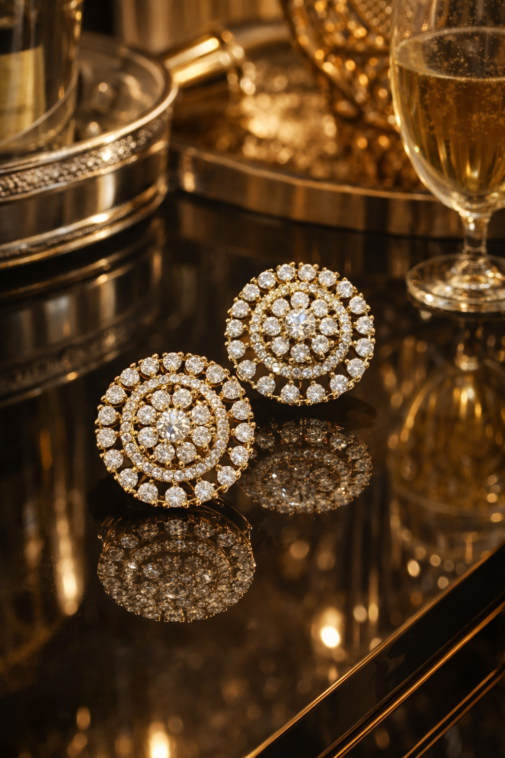 Nooré Royale Studs- Antique brown