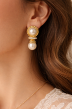 Pearl droplet earrings