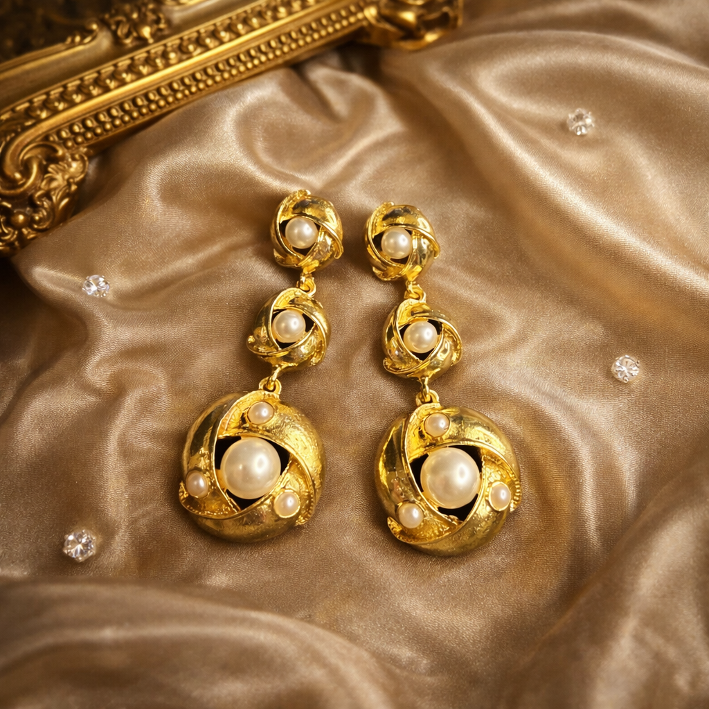 Queen bee long earrings