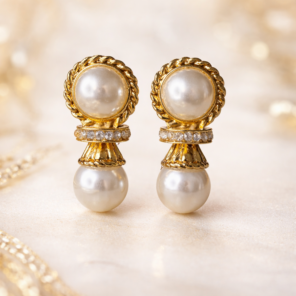 Pearl droplet earrings