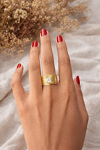 Golden Halo Statement Ring
