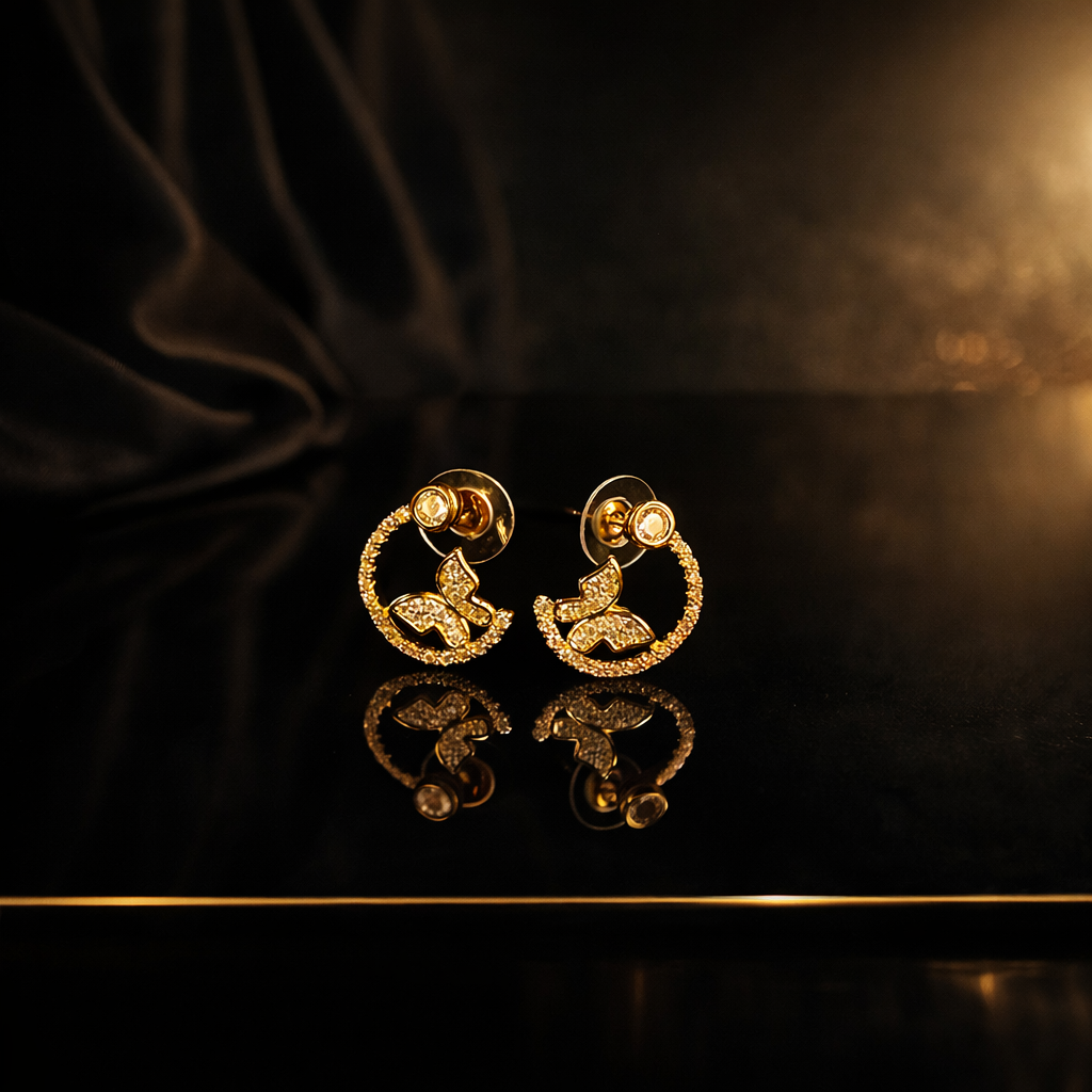 Butterfly diamond Studs