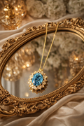 Queen Azure Halo Necklace