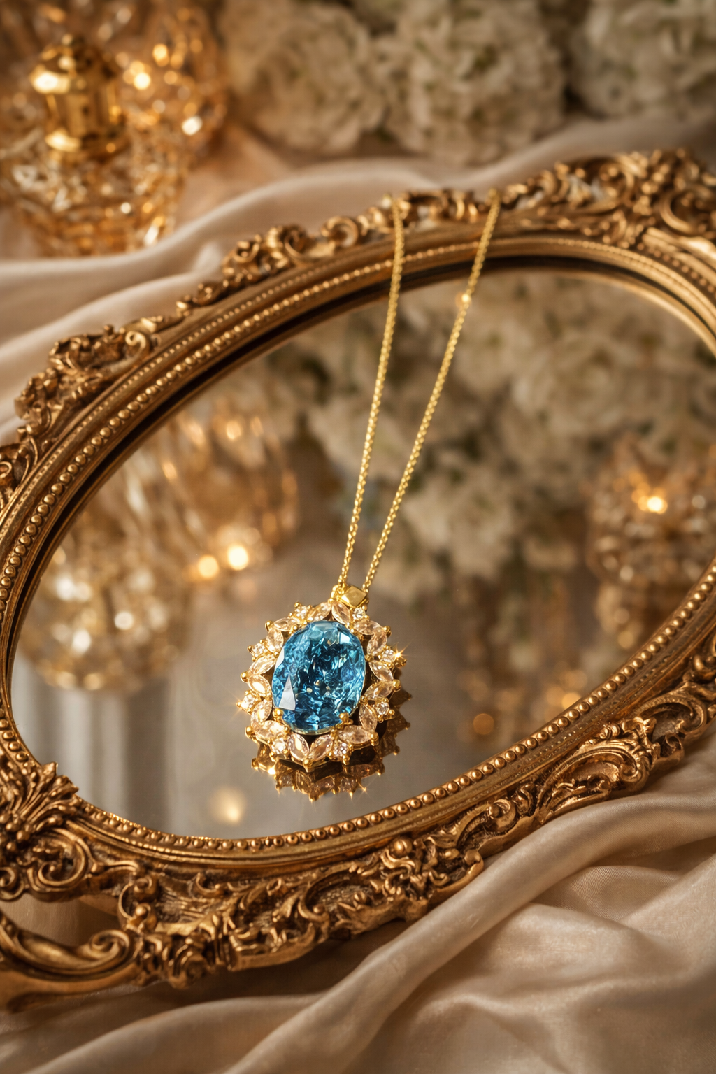 Queen Azure Halo Necklace