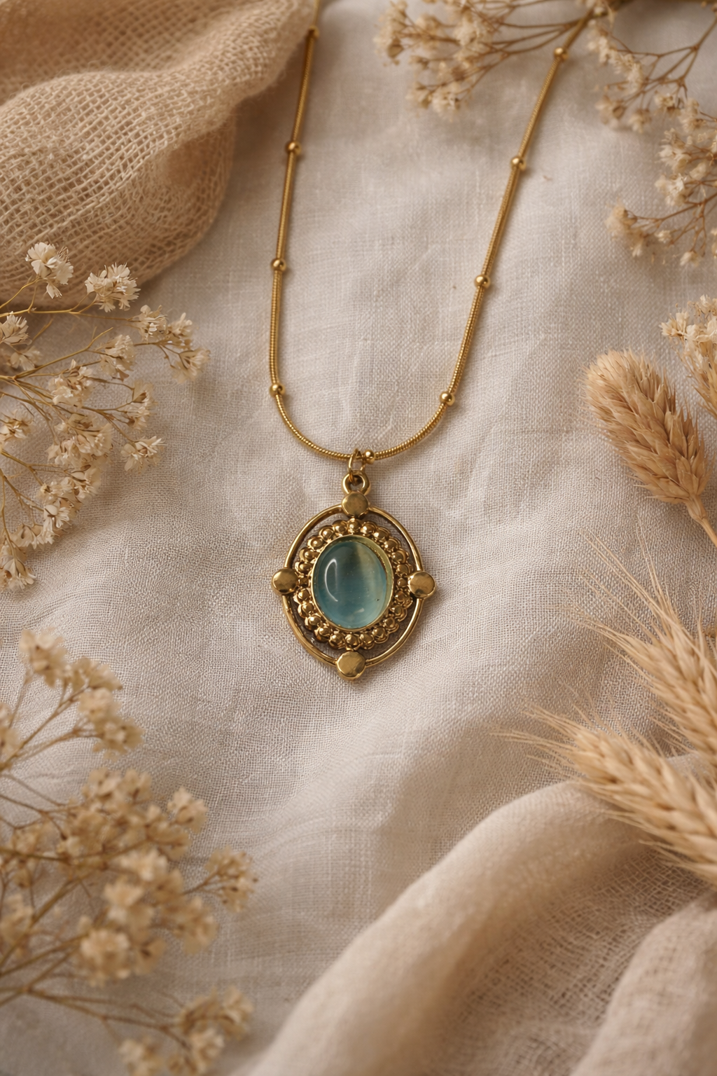 Serene Oval Charm Necklace