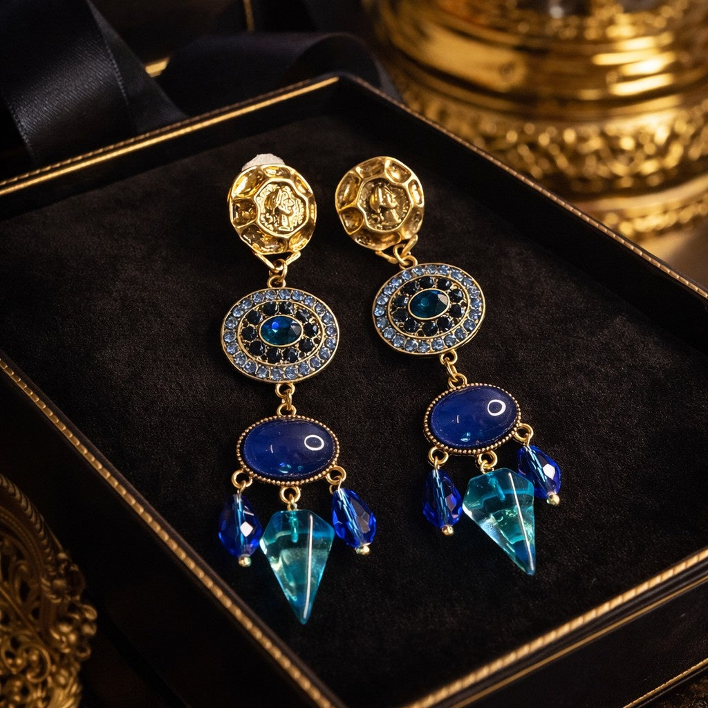 Blue Celestial Fall earrings