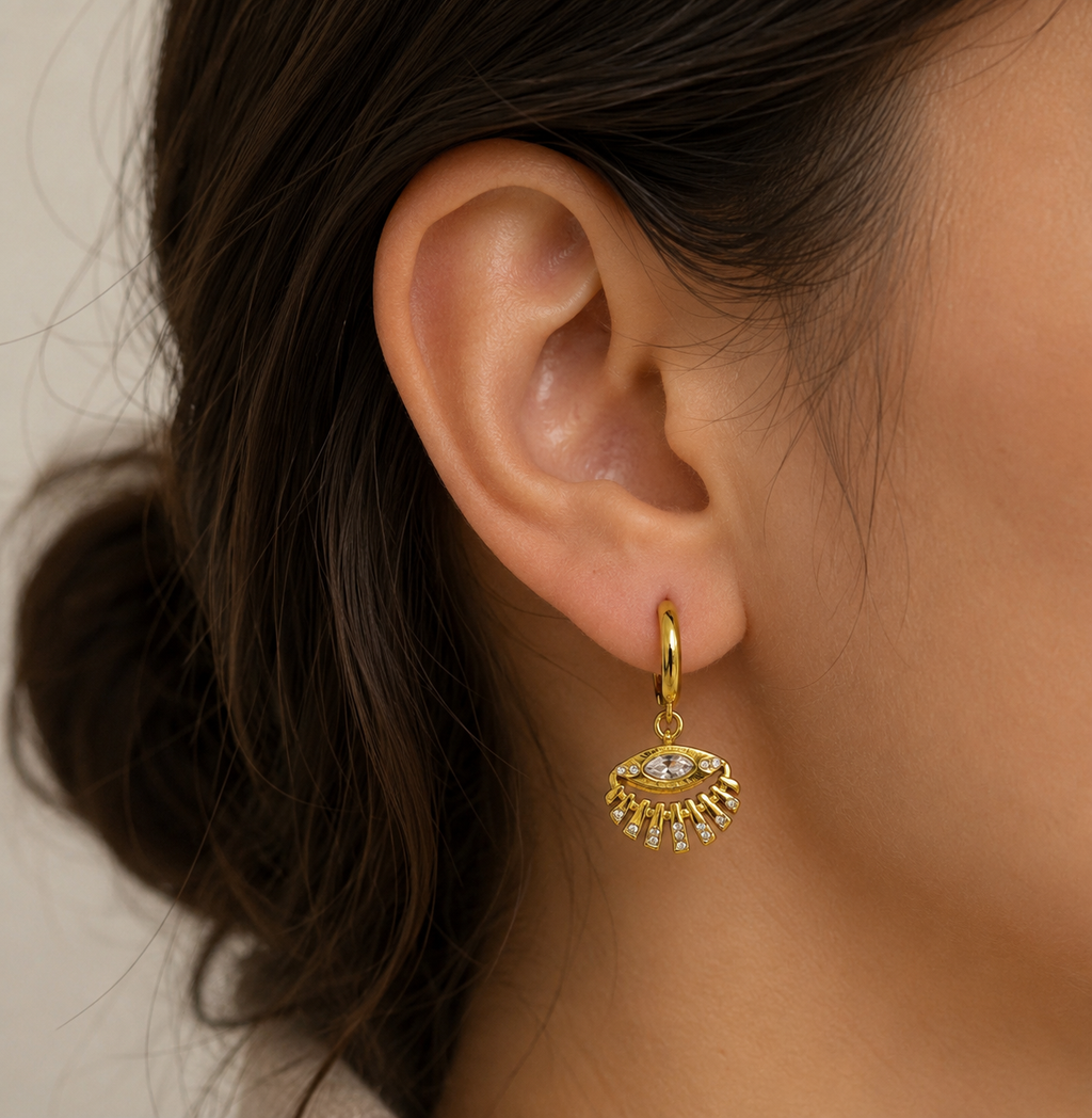 Evil eye earrings